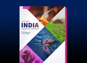 Country report cover for India with various images in a grid.
